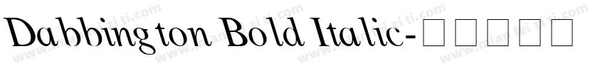 Dabbington Bold Italic字体转换